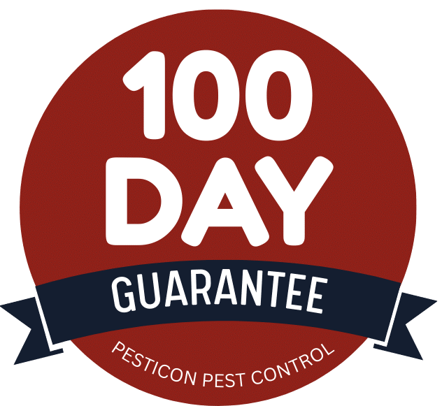 Pesticon 100 day guarantee badge
